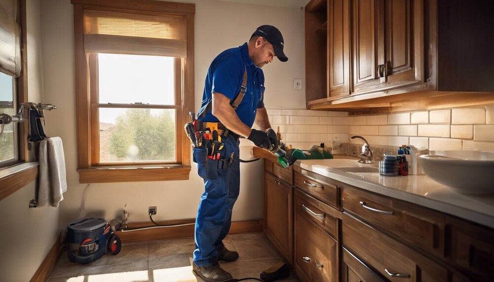 Homeowner Using A Newly Installed Disposal
